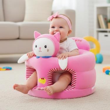 Imagem de Assento Infantil De Apoio Para Bebê Manter A Postura Sentar pronto para uso (Gatinha Rosa)