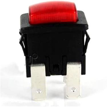 Imagem de Interruptor basculante micro interruptores 2 peças vermelho 4 pinos interruptor basculante PS21-16 interruptor elétrico de toque 250V 15A botão liga/desliga com luz 21 * 15 * 31 mm