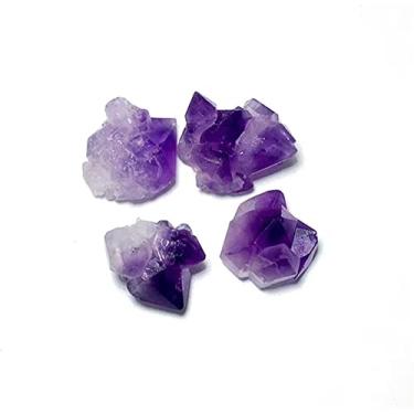 Imagem de Ametista Pedra áspera 50 g Ametista crua Pequeno Cluster Pedra Reiki Pedras Naturais e Minerais para Decoração (Tamanho: 50g) (Tamanho: 100g)