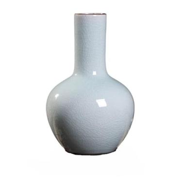 Imagem de Vaso chinês retrô glacê, esmalte, cerâmica, decorativo, sala de estar, arranjo de flores, flores secas, decoração doméstica, vasos de flores (B)