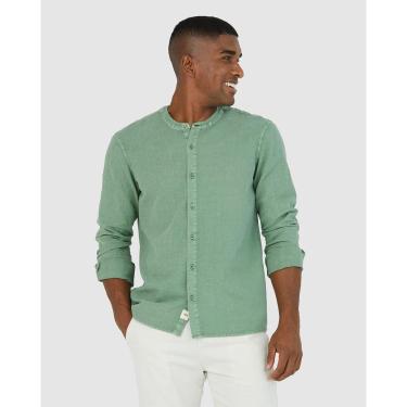 Imagem de Camisa Masculina Gola Redonda Em Linho Com Algodão-Masculino