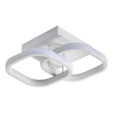 Imagem de Luminária Led 3Em1 Quadrado Moderno Bivolt 20W Sobrepor Pret