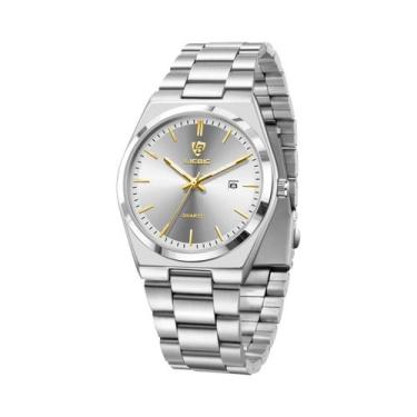 Imagem de Relógio De Quartzo Unissex Em Aço Inoxidável À Prova d'Água, Relógio D