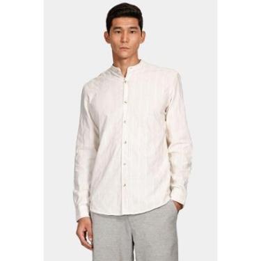 Imagem de Camisa Manga Longa Move Regular Gola Padre Rústica Natural-Masculino