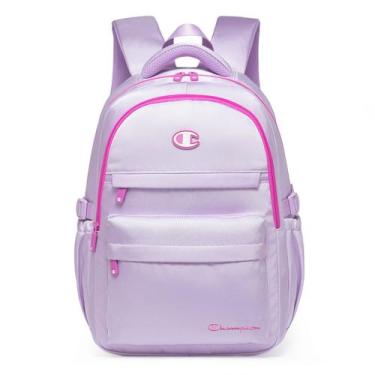 Imagem de Mochila Champion Original Juvenil Lilás Feminina Escolar