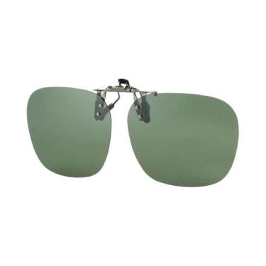 Imagem de Óculos De Sol Polarizados Clip-On Para Óculos De Grau, Armação Metálic