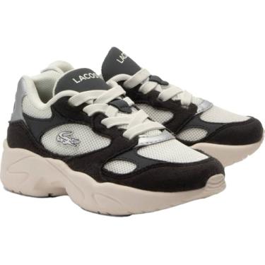 Imagem de Lacoste Tênis vintage infantil Storm 96, cinza claro/cinza escuro, 4