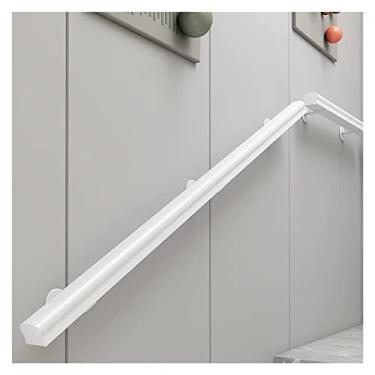 Imagem de Corrimão para paredes - Vara de suporte de corrimão de escada de madeira para decoração de escadas de sótão e vilas - disponível em 1,8 m, 2,4 m, 3 m, 3,7 m e 4,9 m com acessórios
