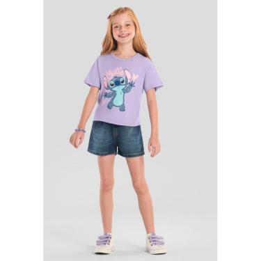 Imagem de Blusa infantil menina do Stitch com glitter Brandili-Feminino