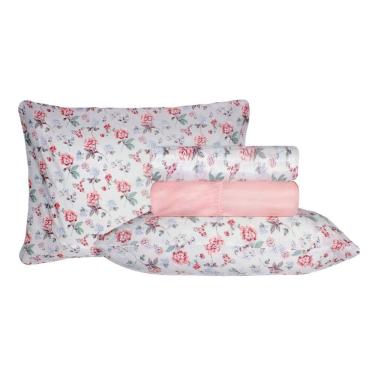 Imagem de Jogo De Cama Duplo Casal 4 Peças 140 Fios 250x220cm Clarice Realce Premium - Sultan