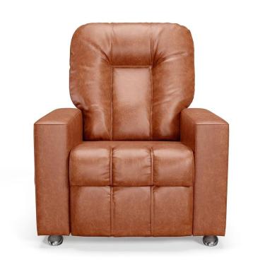 Imagem de Poltrona Do Papai Reclinável Manual Sala De Cinema Romeo F05 Facto Camel