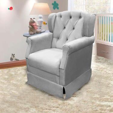 Imagem de Poltrona Cadeira De Amamentação Balanço Ternura Material Sintético Branco - Speciale Home Branco