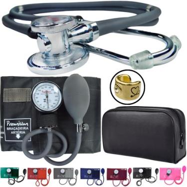 Imagem de Kit Aparelho Pressao Esteto Estetoscopio Esfigmo Pa Med Incoterm Premi