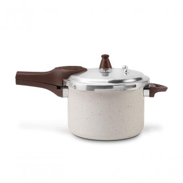 Imagem de Panela De Pressão Ceramic Life Pressure Com Indução 4,2l - Brinox 20 X 14,5cm 4,2 L Vanilla