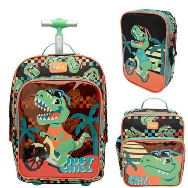 Imagem de Kit Mochila + Lancheira + Estojo Dino Miami Puket