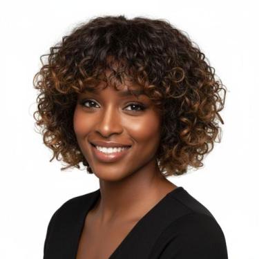 Imagem de Peruca Wig Diana Sintética 25cm Castanho Escuro/Mel - Black Beauty, 2/