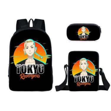 Imagem de Conjunto de mochilas escolares Tokyos Revs Engers Drakens Cartoon Kids