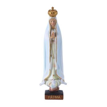 Imagem de Estatueta de Nossa Senhora de Fátima, escultura, 20,5 cm, resina - yiw