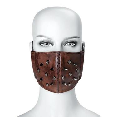 Imagem de Máscara facial Halloween Punk Skull Fashion Leather Unissex - yiweisai