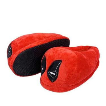 Imagem de Chinelos Deadpool Anime Plush Warm Household Shoes - Yiweisai
