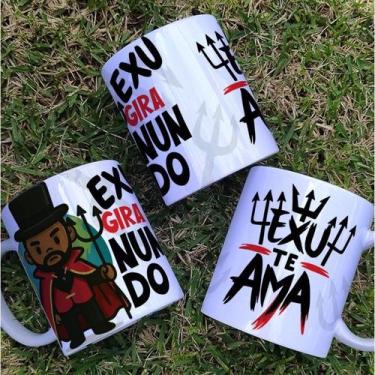 Imagem de Canecas Exú Te Ama 325ml Ceramica - PRESENTE PERSONALIZADA - Live sub 