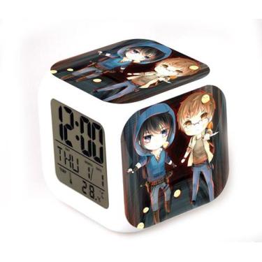 Imagem de Alarm Clock Times Raiders de 7 cores com mudança de LED com termômetro