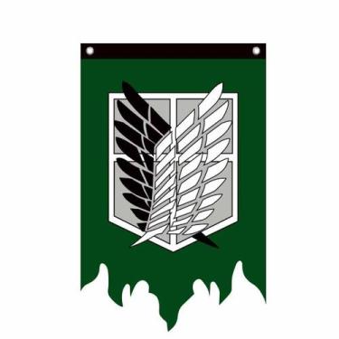 Imagem de Tapeçaria para pendurar na parede Attacks on Titans Erens Jaegers Anim