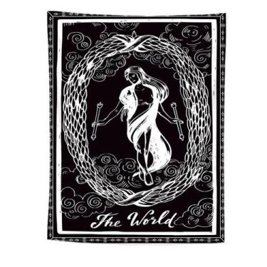 Imagem de Tapeçaria de parede World Map Microfabric 150x130cm Decoração de quart