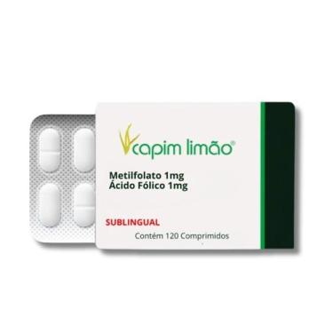 Imagem de Metilfolato 1mg Ac.Fólico 1mg 120compr. sublinguais - Capim Limão