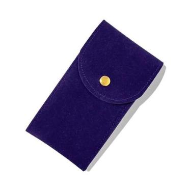 Imagem de Bolsa De Viagem Para Relógios Em Flanela Azul E Preta, Estojo De Armaz