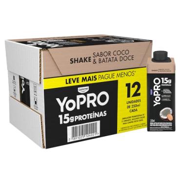 Imagem de YoPRO Bebida Láctea UHT Coco com Batata-Doce 15g de proteínas 250ml - 12 unidades