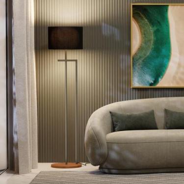 Imagem de Luminária Salone UniDecor Base Champanhe Cúpula Preta - Unidecor Casa,