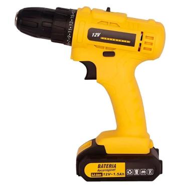 Imagem de Parafusadeira 12v Sem Fio Com Maleta, Bateria Bivolt E Kit Completo De Brocas E Bits