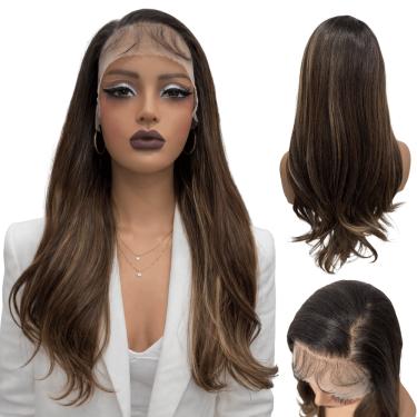 Imagem de Peruca front lace 13x 60cm morena iluminada RHL4/33/22