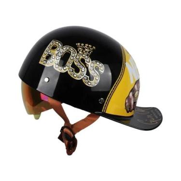 Imagem de Capacete De Moto Retrô Vintage Uchoose, Estilo Boné De Beisebol, Abert