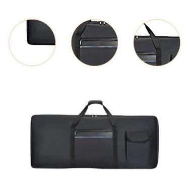 Imagem de Capa Bag Case Teclado Acolchoada Impermeável P/61 Teclas Cor:Preto - c
