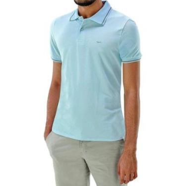Imagem de Camisa Polo Manga Curta Masculina 00749015 Slim Ogochi Azul-Masculino
