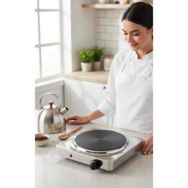 Imagem de Fogareiro Elétrico 1 Boca 1500W Portátil Mesa Regulável 110V - Congrat