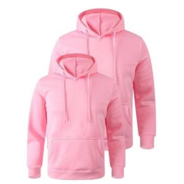 Imagem de Kit 2 Moletons Masculino Bolso Canguru Moleton Casual Capuz moletom Conforto Alta qualidade-Unissex