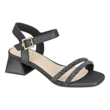 Imagem de Sandália Infantil Salto Baixo Strass Molekinha Festa-Feminino