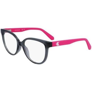 Imagem de Armação de Óculos Calvin Klein Jeans CKJ23303 N050 - Cinza Cristal 49-Feminino