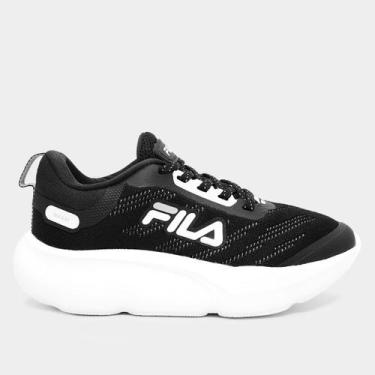 Imagem de Tênis Infantil Fila Maxxi, Preto, Branco, 32