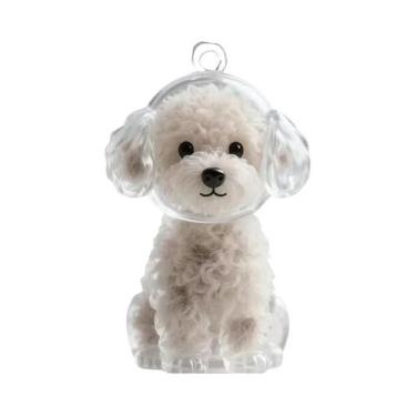 Imagem de Chaveiro Transparente Em Formato De Gato Fofo, Pequenos Ornamentos Com