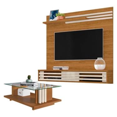 Imagem de Estante Home Theater Suspenso com Mesa de Centro Frizz Sublime Naturale Off White – Madetec