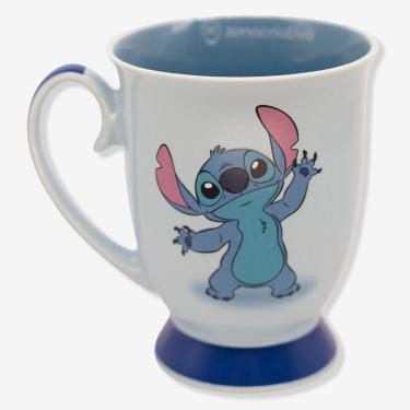Imagem de Caneca Royal Stitch Aloha - Disney para Café em Cerâmica com Detalhes do Personagem Uso Diário Azul Zonacriativa