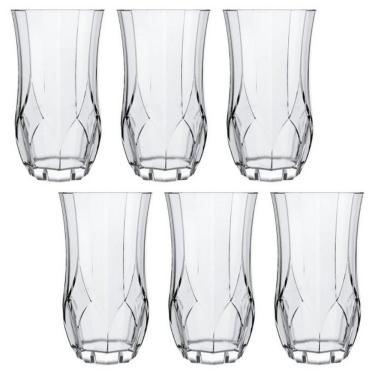 Imagem de Conjunto de Copos Long Drink Opera para Sucos e Drinks em Vidro Design Arrojado Uso Diário Transparente Nadir Figueiredo