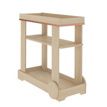 Imagem de Carrinho Bar Artely Móveis Rosé 1 Prateleira em MDF e MDP 83cm Rosê Artely