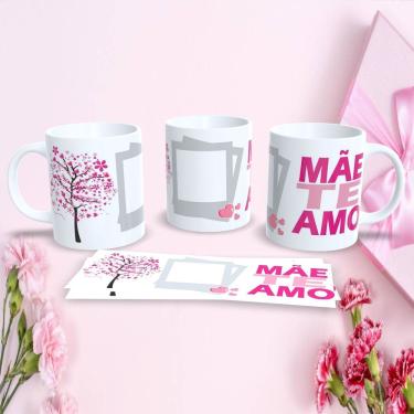 Imagem de Caneca de Porcelana 325ML Mães Estampa 11 Decorada para Dia das Mães Apta micro-ondas l...
