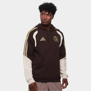 Imagem de Casaco Flamengo 26/27 Treino Adidas Masculina, Marrom, GG