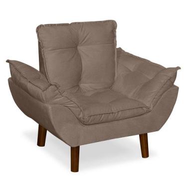 Imagem de Mini Poltrona Opala Decorativa Infantil Suede LM Decor CorTerracota - 